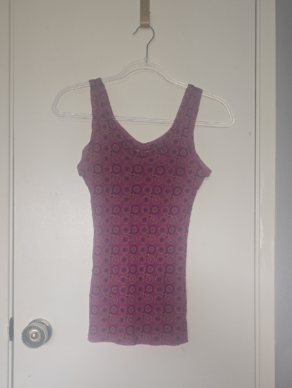 Sweet Pea Purple Patterned Tank Top